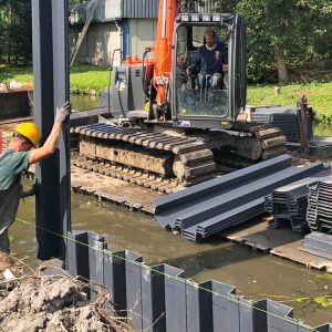 Dijkhoornseweg plastic sheet piling work